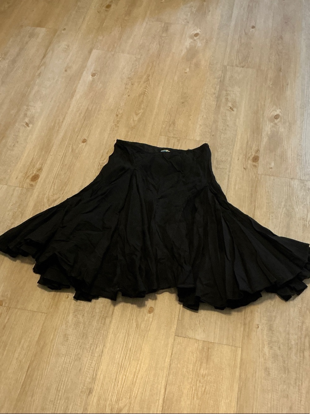 Max Studio Black Circle Skirt with Flared Hem